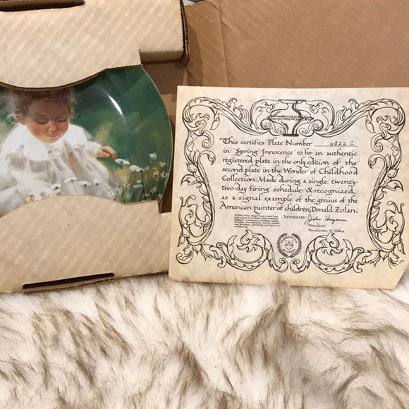 Vintage 1983 B.E. Zolan Spring Innocence Plate - Picture 3 of 3